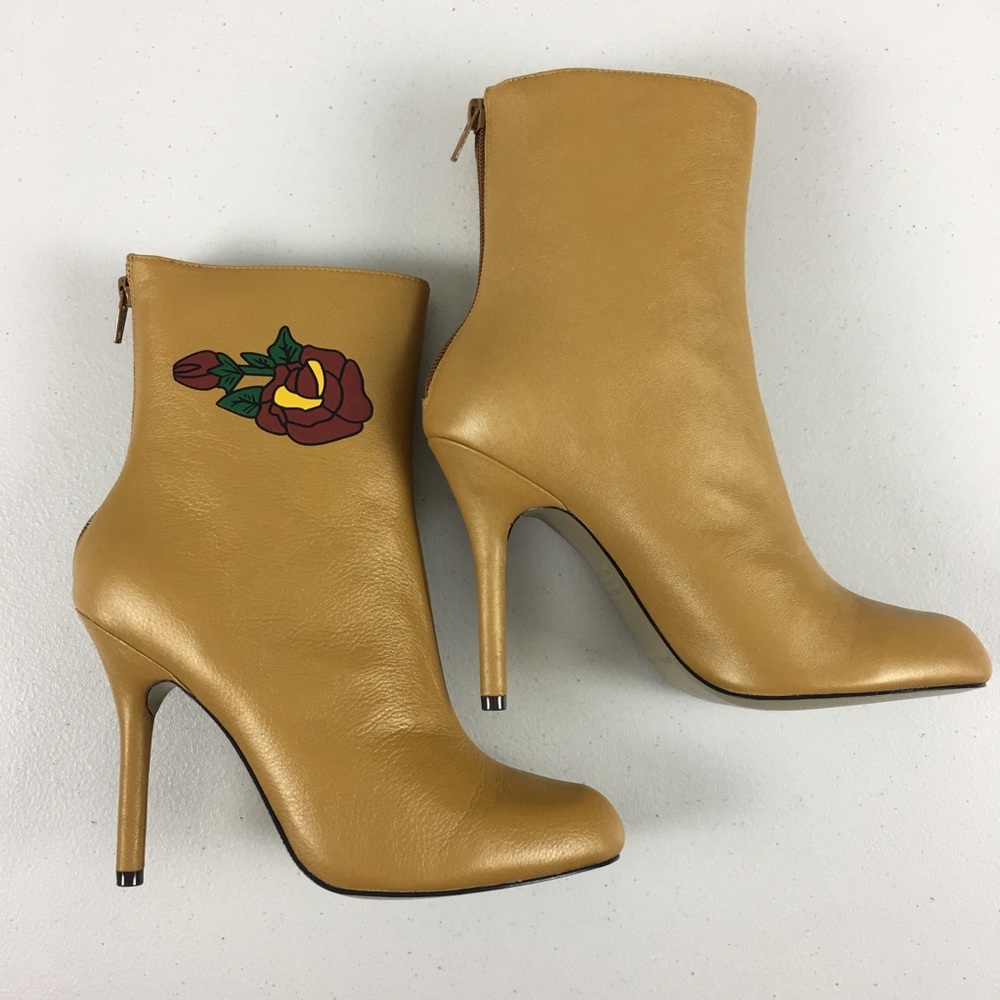 Martinez Valero Tan Leather Ankle Boots 7.5